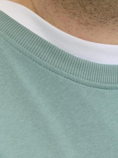 Jack & Jones Brandon Sweatshirt Turquoise - Gensere og hettegensere - Store hettegensere - 2XL-14XL