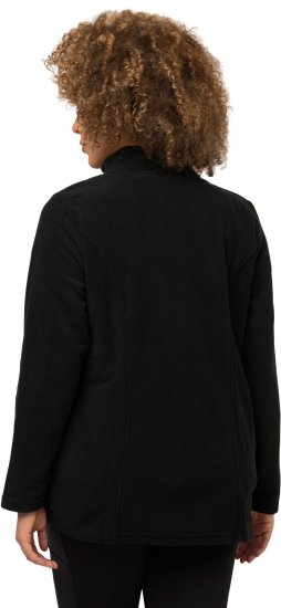 Ulla Popken Modular Fleece Zip Front Jacket Black - Hettegensere og collegegensere - Myke gensere, hettegensere og strikk