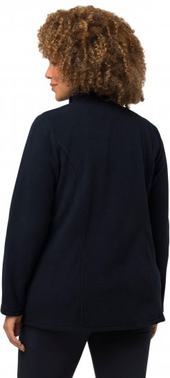 Ulla Popken Modular Fleece Zip Front Jacket Navy - Hettegensere og collegegensere - Myke gensere, hettegensere og strikk