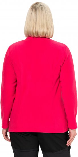 Ulla Popken Modular Fleece Zip Front Jacket Magenta - Hettegensere og collegegensere - Myke gensere, hettegensere og strikk