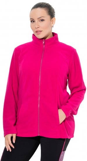Ulla Popken Modular Fleece Zip Front Jacket Light Heather - Hettegensere og collegegensere - 