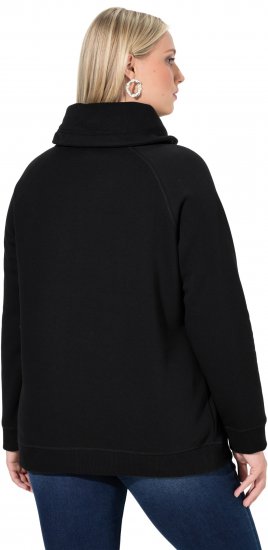 Ulla Popken Rhinestone Snowflake Turtleneck Sweatshirt Black - Hettegensere og collegegensere - Myke gensere, hettegensere og strikk