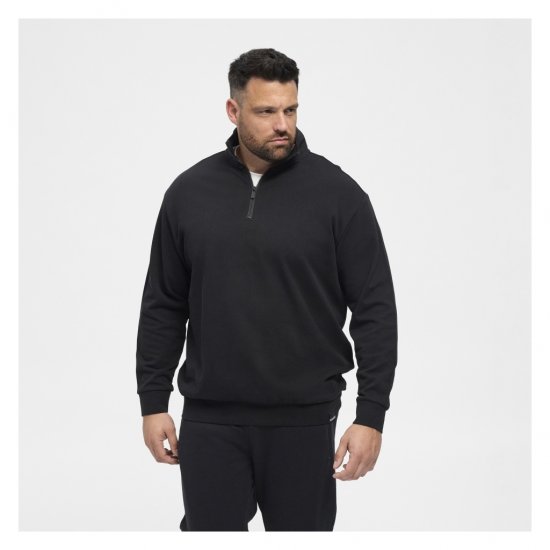 North Latitude Denim Half-Zip Sweatshirt Black - Gensere og hettegensere - Store hettegensere - 2XL-14XL