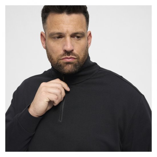 North Latitude Denim Half-Zip Sweatshirt Black - Gensere og hettegensere - Store hettegensere - 2XL-14XL