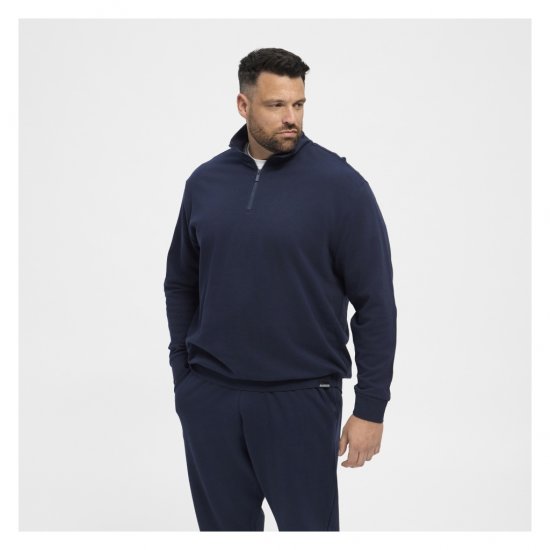 North Latitude Half-Zip Sweatshirt Navy Blue - Gensere og hettegensere - Store hettegensere - 2XL-14XL