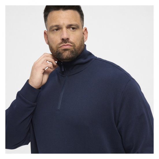 North Latitude Half-Zip Sweatshirt Navy Blue - Gensere og hettegensere - Store hettegensere - 2XL-14XL