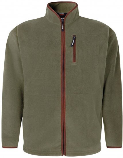 Espionage FL048 Microfleece Jacket Olive Green - Fleecetøy - Fleecejakker/-plagg menn store størrelser