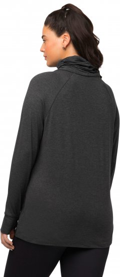 Ulla Popken Sweatshirt with Gaiter Black - Hettegensere og collegegensere - Myke gensere, hettegensere og strikk