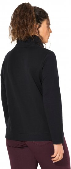 Ulla Popken Stand-Up Collar Long Sleeve Sweatshirt Black - Hettegensere og collegegensere - Myke gensere, hettegensere og strikk