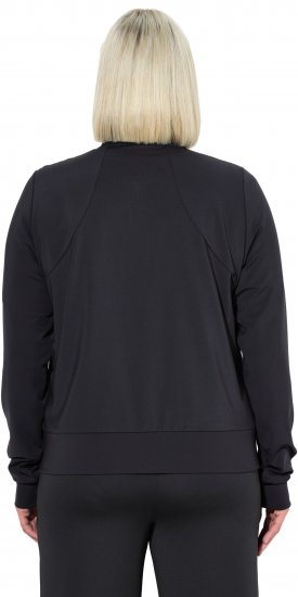 Ulla Popken Quick Drying College Collar Sweatshirt Black - Hettegensere og collegegensere - 
