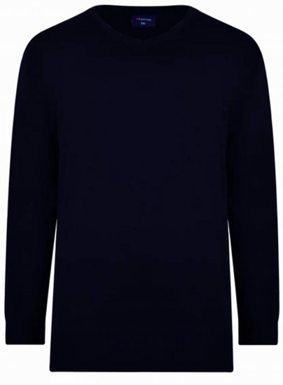 Espionage KW031 V-Neck Pullover Navy - Gensere og hettegensere - Store hettegensere - 2XL-14XL