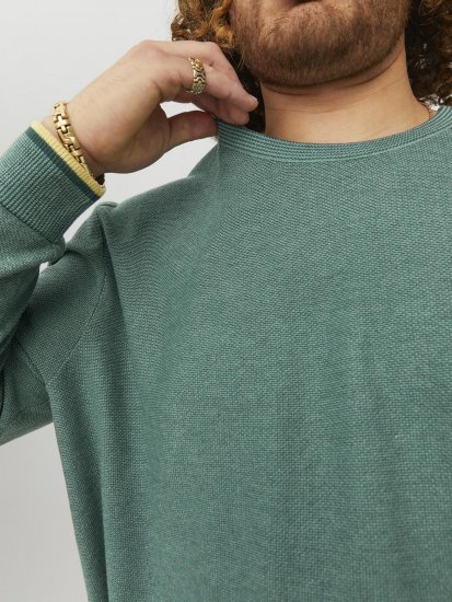 Jack & Jones Logan Spring Knitted Pillover Grey - Gensere og hettegensere - Store hettegensere - 2XL-14XL