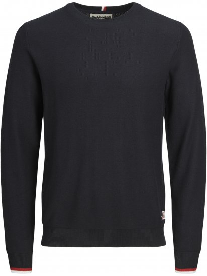 Jack & Jones Logan Spring Knitted Pullover Navy - Gensere og hettegensere - Store hettegensere - 2XL-14XL