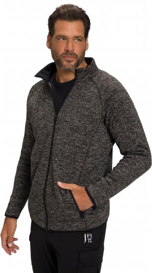JAY-PI Knitted Fleece Jacket Gray - Jakker - Store jakker - 2XL-12XL