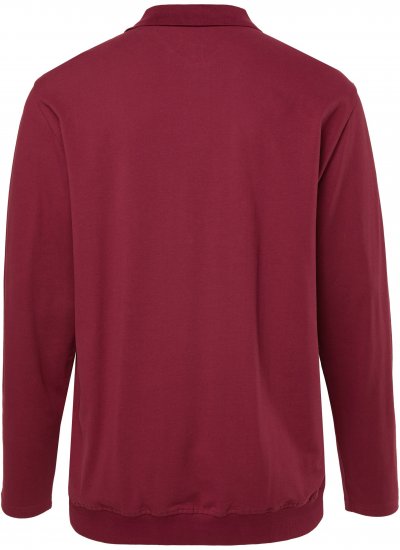 JP1880 Polo Shirt Pique Long Sleeve Red - Polo- & piqueskjorter - Poloskjorte i store størrelser - 2XL-8XL