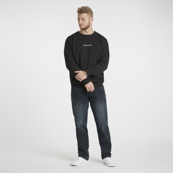 North Latitude Denim Logo Sweatshirt Black TALL - TALL gensere - 