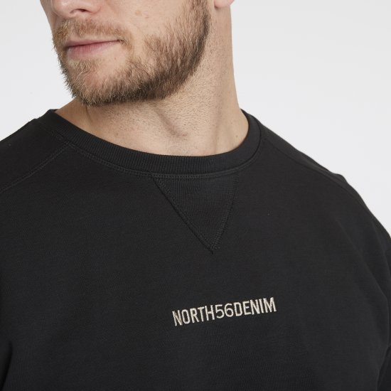 North Latitude Denim Logo Sweatshirt Black TALL - TALL gensere - 