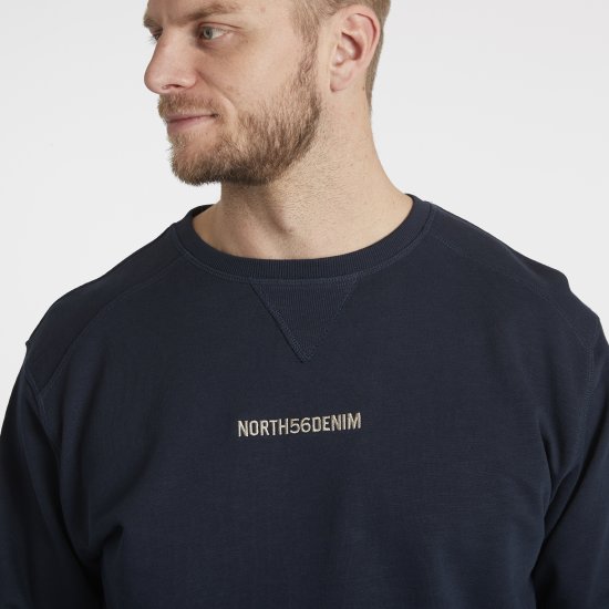 North Latitude Denim Logo Sweatshirt Navy Blue TALL - TALL gensere - TALL gensere for høye menn