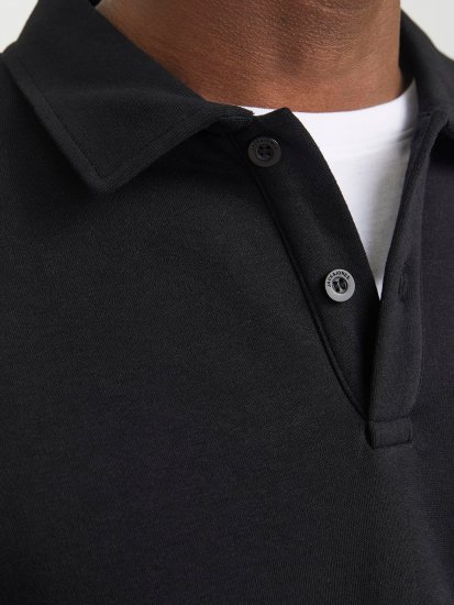 Jack & Jones Bradley Sweatshirt Polo Black - Gensere og hettegensere - Store hettegensere - 2XL-14XL