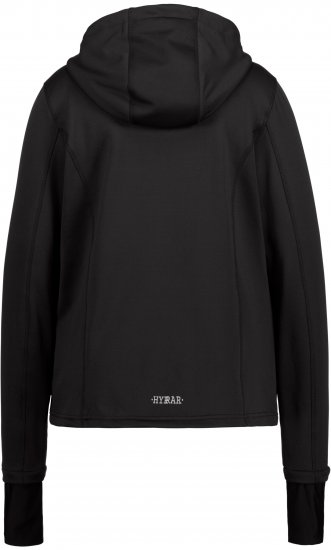 Ulla Popken HYPRAR Zip Front Hooded Stretch Sweatshirt Black - Hettegensere og collegegensere - Myke gensere, hettegensere og strikk