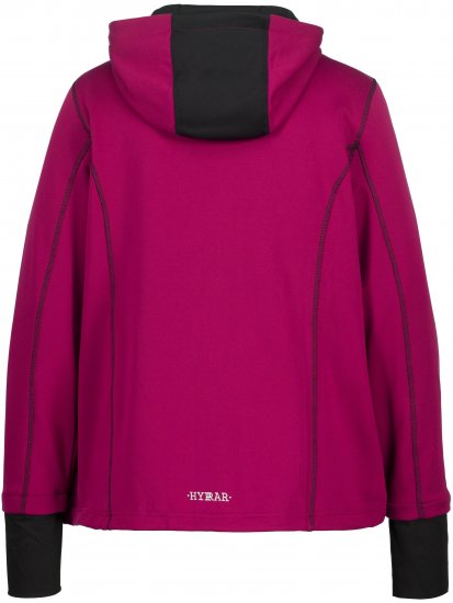 Ulla Popken HYPRAR Zip Front Hooded Stretch Sweatshirt Blackberry - Hettegensere og collegegensere - Myke gensere, hettegensere og strikk