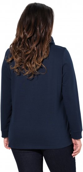 Ulla Popken Moin Graphic Sweatshirt Navy - Hettegensere og collegegensere - Myke gensere, hettegensere og strikk