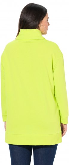 Ulla Popken Embossed Letter Sweatshirt Lime - Hettegensere og collegegensere - 