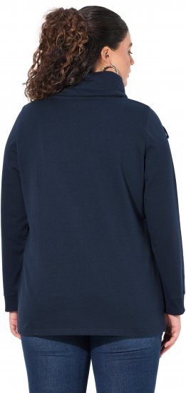 Ulla Popken HELLO Classic Fit Stand-Up Collar Sweatshirt Navy - Hettegensere og collegegensere - 