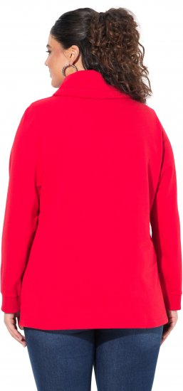 Ulla Popken HELLO Classic Fit Stand-Up Collar Sweatshirt Lychee - Hettegensere og collegegensere - Myke gensere, hettegensere og strikk