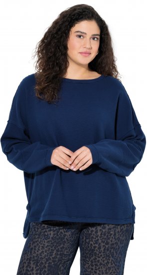 Ulla Popken Inverted Seam Long Sleeve Sweatshirt Navy - Hettegensere og collegegensere - 