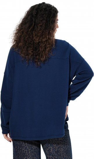 Ulla Popken Inverted Seam Long Sleeve Sweatshirt Navy - Hettegensere og collegegensere - 
