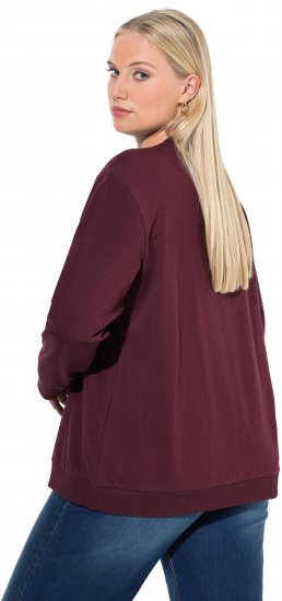 Ulla Popken Sparkling Sequin Bows Christmas Sweatshirt Plum - Hettegensere og collegegensere - 