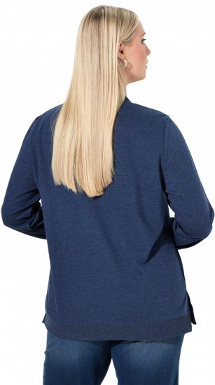Ulla Popken Let It Snow Sequins Sweatshirt Ink Blue - Hettegensere og collegegensere - Myke gensere, hettegensere og strikk