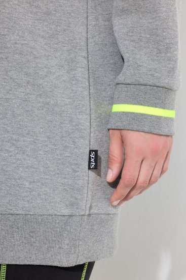 Ulla Popken Nostalgic Escape Oversized Sweatshirt Mouse Grey - Hettegensere og collegegensere - Myke gensere, hettegensere og strikk