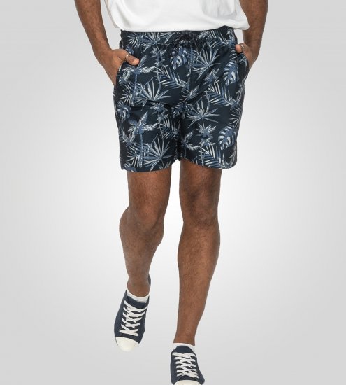 D555 Cleethorpes Hawaii Printed Swimshorts Navy - Badeshorts - Badeshorts Store Størrelser