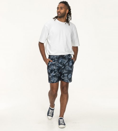 D555 Cleethorpes Hawaii Printed Swimshorts Navy - Badeshorts - Badeshorts Store Størrelser