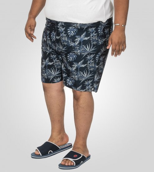 D555 Cleethorpes Hawaii Printed Swimshorts Navy - Badeshorts - Badeshorts Store Størrelser