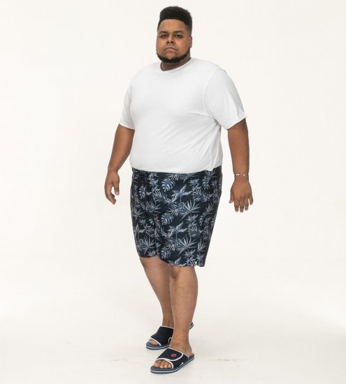 D555 Cleethorpes Hawaii Printed Swimshorts Navy - Badeshorts - Badeshorts Store Størrelser