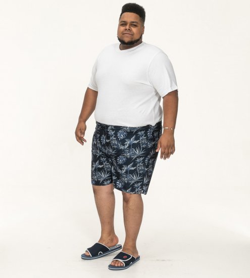 D555 Cleethorpes Hawaii Printed Swimshorts Navy - Badeshorts - Badeshorts Store Størrelser