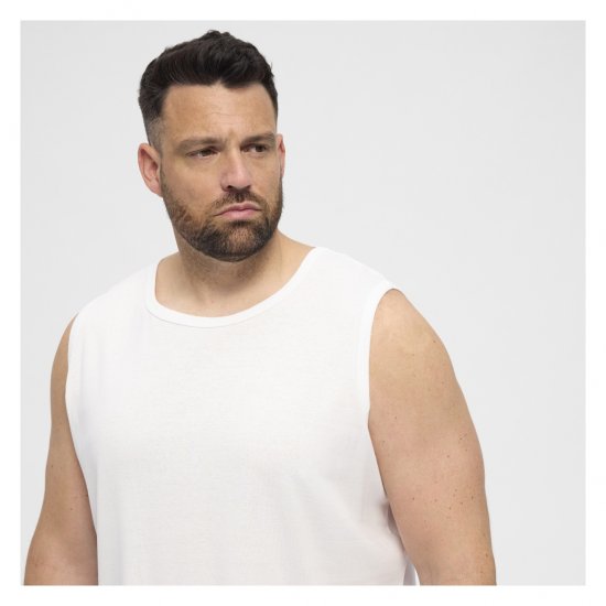 North Latitude Tanktop White - Ermløse T-skjorter/trøyer i store størrelser - Ermløse T-skjorter/trøyer i store størrelser