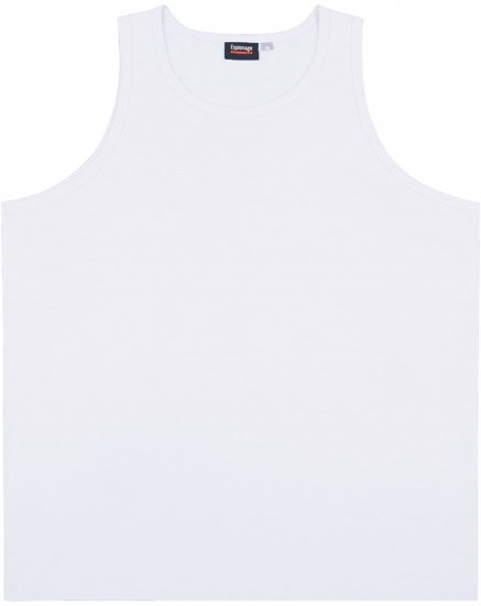 Espionage T017 Plain Tanktop White - T-skjorter - Store T-skjorter - 2XL-14XL