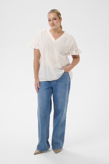 Kaffe Curve Valeria Top Chalk - Topper - 