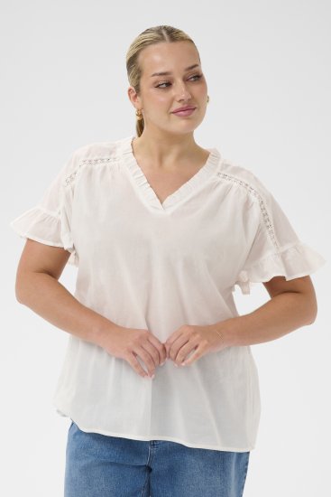 Kaffe Curve Valeria Top Chalk - Topper - 