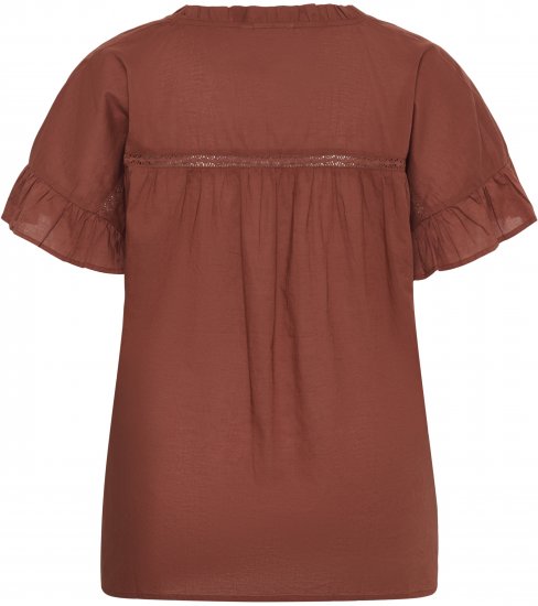 Kaffe Curve Valeria Top Henna Brown - T-skjorter & topper - 
