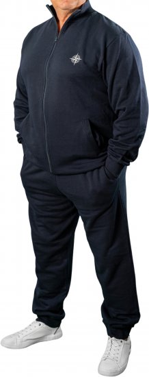 20 Nodi Mistral Tracksuit in Combed Fleece Cotton Navy - Treningsdrakter - Treningsdrakter/Tracksuits store størrelser herre