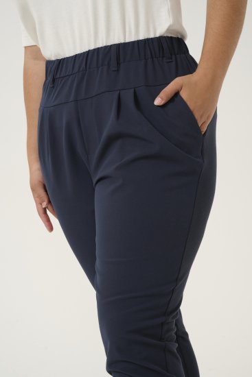 Kaffe Curve Jia Bukser Mørk Marineblå - Jeans & Bukser i Store Størrelser – Plus Size - 