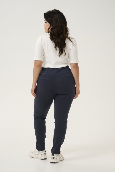 Kaffe Curve Jia Bukser Mørk Marineblå - Jeans & Bukser i Store Størrelser – Plus Size - 