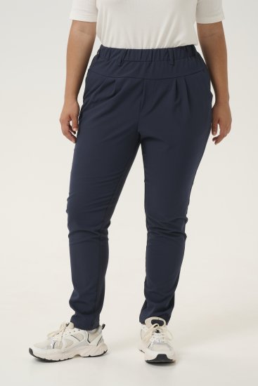 Kaffe Curve Jia Bukser Mørk Marineblå - Jeans & Bukser i Store Størrelser – Plus Size - 