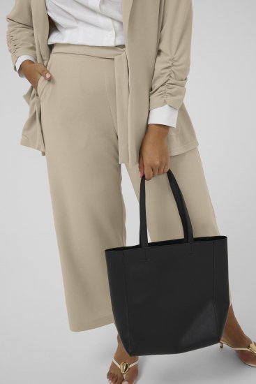 Kaffe Curve Pheolo Cropped Pants Feather Grey - Stoffbukser - 