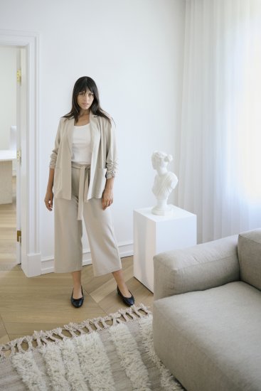 Kaffe Curve Pheolo Cropped Pants Feather Grey - Stoffbukser - 